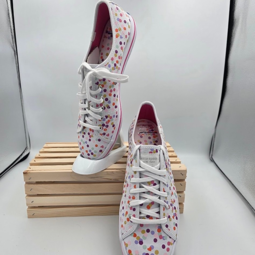 Keds x‎ Kate Spade Kickstart Confetti Heart Canvas Sneakers WH Multi WF60967 10